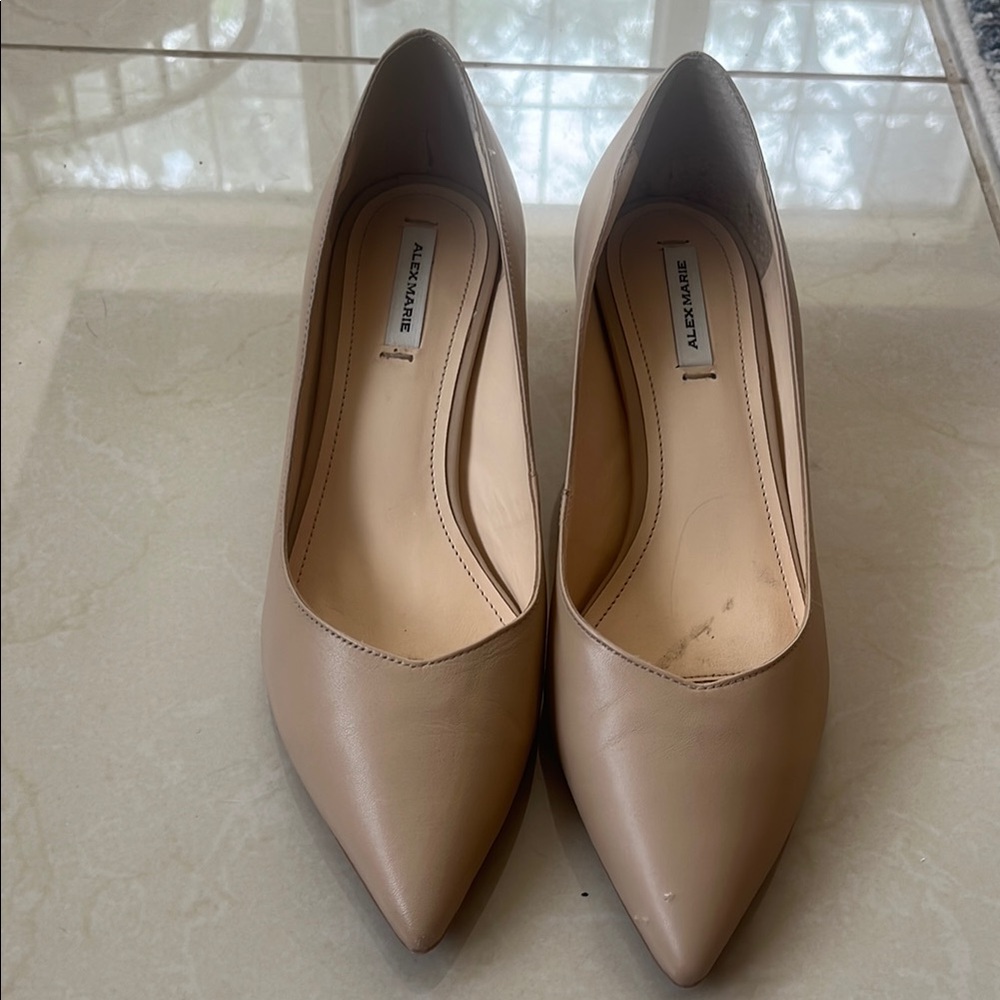 Alex Marie Tan Heels Classic Pointed-Toe Pumps